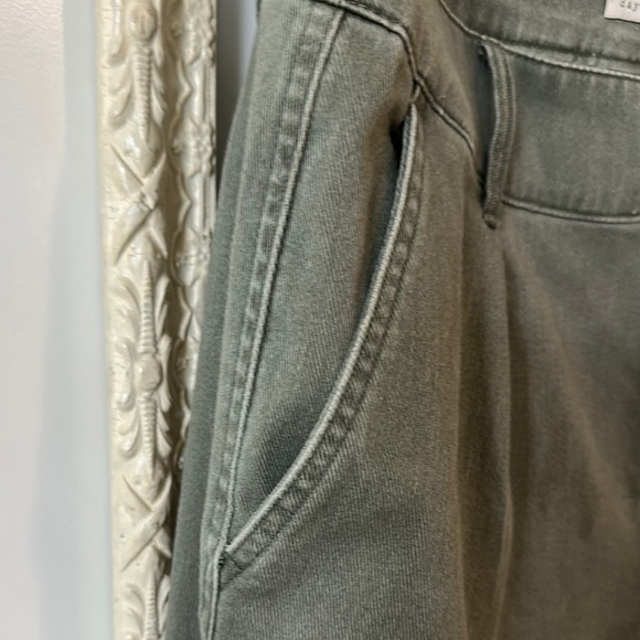 A • NEW DAY | Olive Green High Waist Pleat Front Tapered Trousers Khakis - Picture 11 of 16